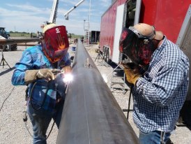 Mandy and Brandon: the couple who welds together stays together!
